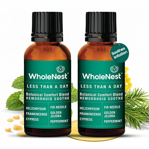 [BRSRAZD3CMAREFLV] Hemorrhoid Treatment Oil | Botanical Blend with Cypress & Frankincense Oils | Soothing Relief from Burning, Itching & Swelling | External Hemorrhoid & Postpartum Care | Pack of 2