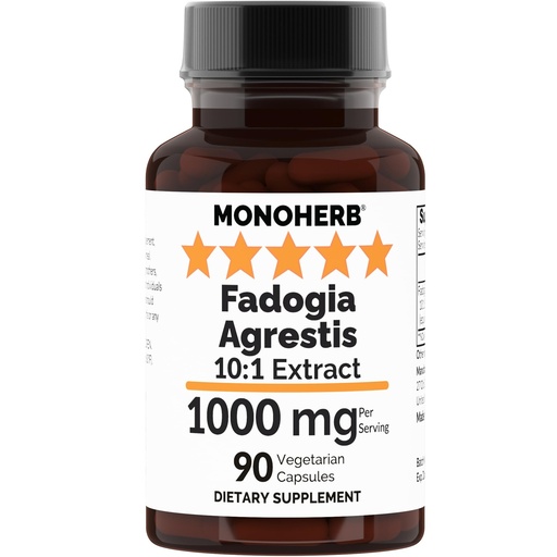 [BRSROGQTOIBRYH3K] Fadogia Agrestis 10:1 Extract - 1000 mg per Serving - Serving Size: 2 Capsules - 45 Servings per Bottle