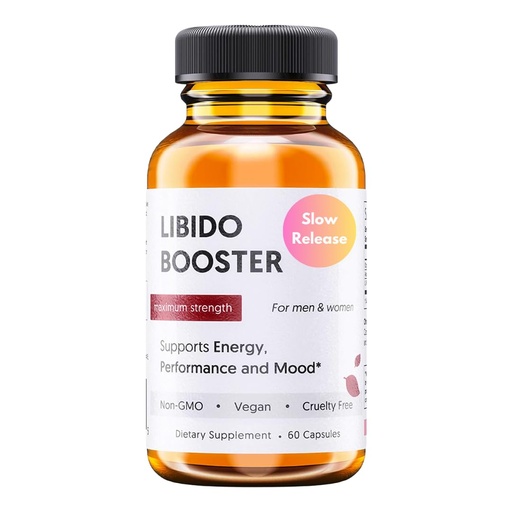 [BRSWGHA7OIDRU33U] Male Libido Booster - Herbal Testosterone Supplement with Organic Maca Root, Korean Red Ginseng & L-Theanine – Gluten-Free Vegan Non-GMO Supplement (60 Caps)