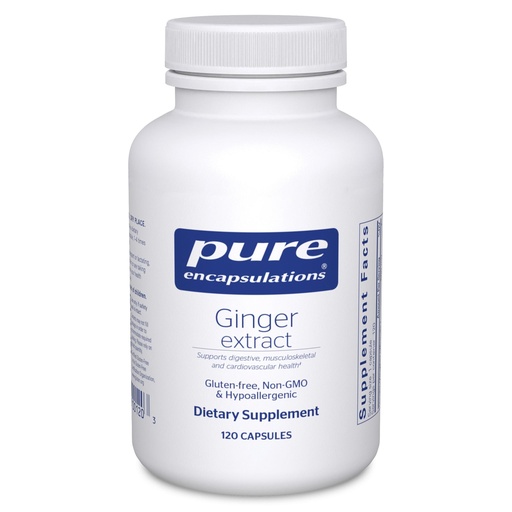 [BRSWIY37BV5AOHLK] Pure Encapsulations Ginger Extract | Supplement to Support the Digestive, Musculoskeletal, and Cardiovascular Systems* | 120 Capsules