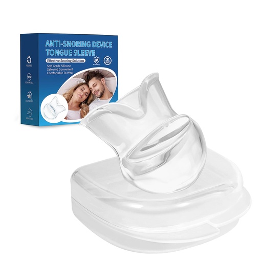[BRSRYZAEB4BWMDLJ] Tongue Stabilizing Device Mouthpiece - Anti-Snore Device, Reusable Snore Solution Stopper for Men/Women - AS08