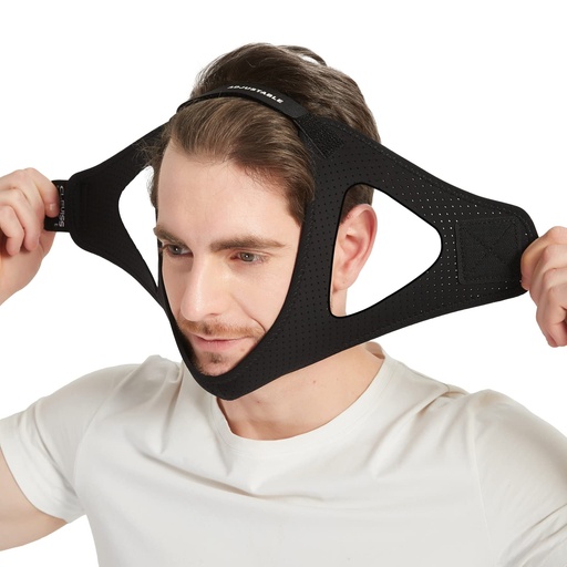 [BRSRMGQQBMHQAYI7] Anti Snoring Chin Strap for CPAP Users (Black)