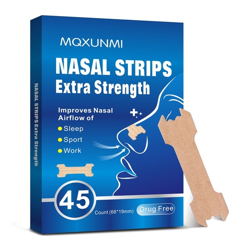 [BRSRAFIFBZ6WOCTG] Nasal Strips Extra Strength, 45 Count Works Instantly to Improve Sleep, Reduce Snoring, & Relieve Nasal Congestion Due to Colds & Allergies