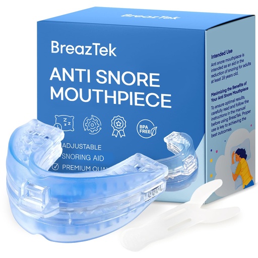 [BRSRGZ3YCICBQCQ3] Anti Snore Mouthpiece: FDA Cleared Snoring Aid - Helps Reduce Snoring During Sleep for Men and Women (Lightblue)