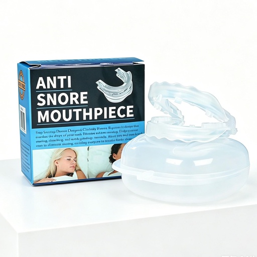 [BRSREFICCR4BOADZ] Anti-Snoring Mouthpiece Sleeping Aid, Comfortable & Reusable Anti Snoring Device for Adults Men & Women(Transparent)