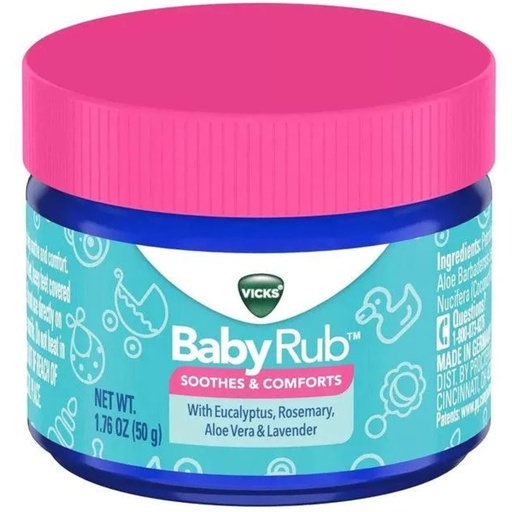 [BRSWIYQOAACRK2L4] Vicks BabyRub Soothing Vapor Ointment - 1.76 oz