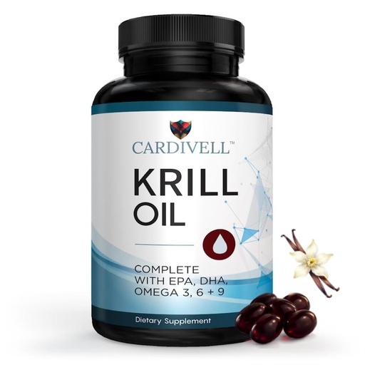 [BRSRYZAHOEMAI23U] Krill Oil 500 mg Softgels, Omega 3 Supplement for Heart and Joint Support, Phospholipid Absorption with Astaxanthin, Burp Free Fish Oil Alternative, Non GMO