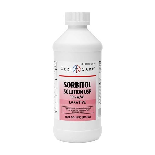 [BRSWKGL5OADR6GTA] GeriCare Sorbitol Liquid Laxative Solution USP 70% W/W, Fast-Acting Laxative for Occasional Constipation, Hydrating Stool Softener for Digestive Health, for Rectal Use Only 16 Fl Oz (Pack of 1)
