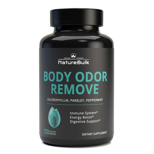 [BRSREYIROF6WGFL5] Internal Deodorant - Chlorophyll Body Odor Pills - 120 Caps | Parsley & peppermint, fresh breath support, internal body odor control, underarm freshness, vitamins C & E, vegan capsules