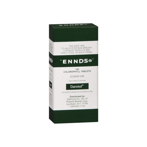 [BRSWIYQOAQBAIADC] Ennds Tabs Bad Breath Remedy Chlorophyll Tablets, 100 Count