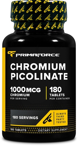 [BRSRMZICBEHROGTA] PrimaForce Chromium Picolinate 1000mcg, 180 Tablets