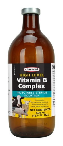 [BRSWIYQBBMMGCEIV] Durvet 063404 High Level Vitamin B Complex Yellow.500Ml