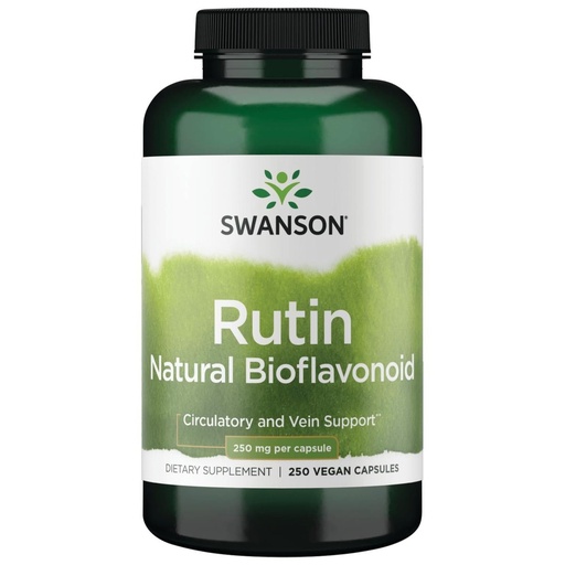 [BRSWIYT7PMORQDY5] Swanson Rutin 250 Milligrams, 250 Capsules, 1 Pack | A Natural Bioflavonoid that Enhances Absorption of Vitamin C, Helps Strengthen Capillary Walls for Healthy Circulation