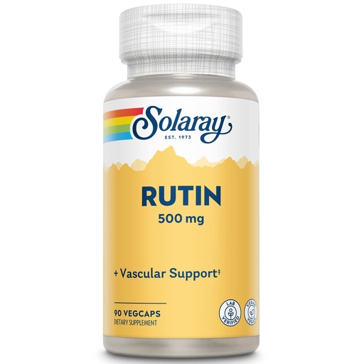[BRSWGZAOBN7AYFLO] SOLARAY Rutin Supplement, 500 mg per Serving, 90 Count VegCaps | Rutin Supplement for Men and Women, Bioflavonoids Supplement, Supports Vein & Vascular Health