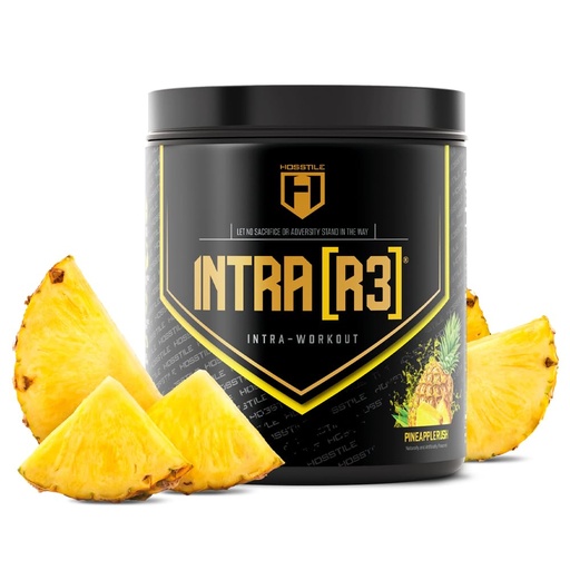[BRSRAC3QCQFQYCY2] HOSSTILE Intra[R3] Intra Workout Powder, EAA & BCAA Drink with Carbs, Enhance Energy & Endurance, Build Lean Muscle & Improve Recovery, Pineapple Rush, 20 Servings