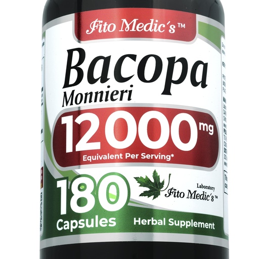 [BRSREFA5BEIG23LK] FITO MEDIC'S Lab | bacopa |180 Capsules | bacopa monnieri | Bacopa Pill | Bacopa Supplement