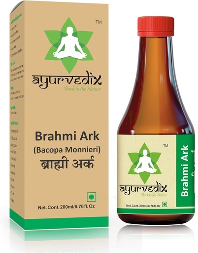 [BRSRAFAEOBYAEEL7] Brahmi Ark (Bacopa Monnieri Distillate) Pack of 3 | Supports Brain Health Memory Focus & Alertness | Natural Ayurvedic Herbal Tonic