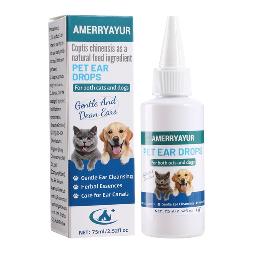[BRSREBQ3CVYQYETZ] Pet Ear Cleaner for Dogs & Cats, Gentle Ear Cleaning Solution for Ear Hygiene, Wax, Dirt & Debris Removal