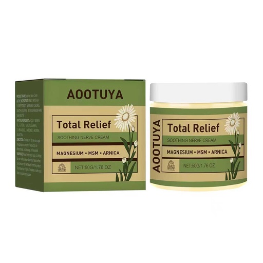 [BRSRGBQCAUBBEA3L] Total Relief Gentle Magnesium Cream with MSM and Arnica, Fast-Absorbing, for Comfortable Nerves and Daily Comfort, 4 Fl Oz