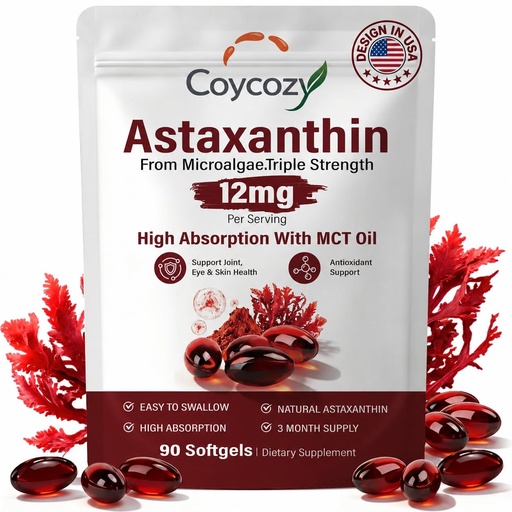 [BRSRYZALC4GWCDQZ] Astaxanthin 12mg (90)