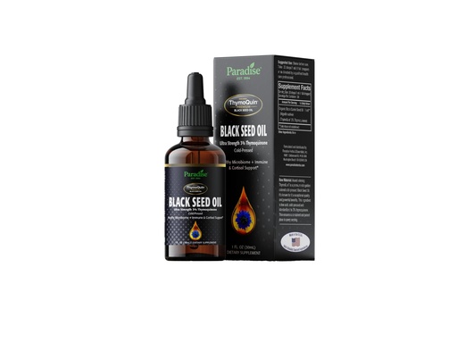 [BRSRGCQOCJ5QICLU] Paradise Herbs ThymoQuin Black Cumin Seed Oil Liquid, 30 Servings | Ultra-strength, cold pressed formula with 3% thymoquinone in a premium glass bottle dietary supplement.