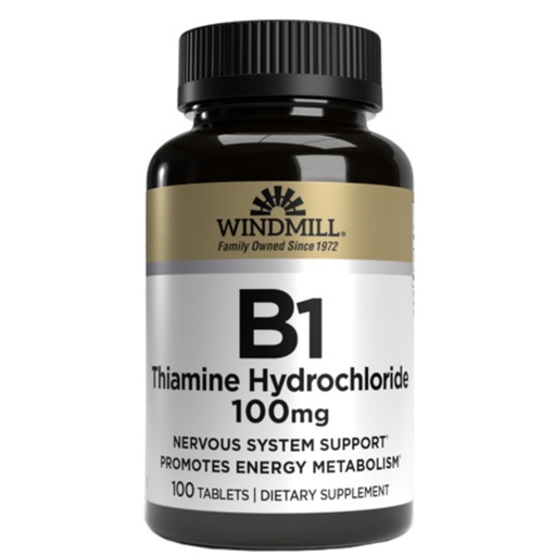[BRSWIZ3YBQFWIC32] Windmill Vitamin B-1 TABS 100 MG WMILL Size: 100