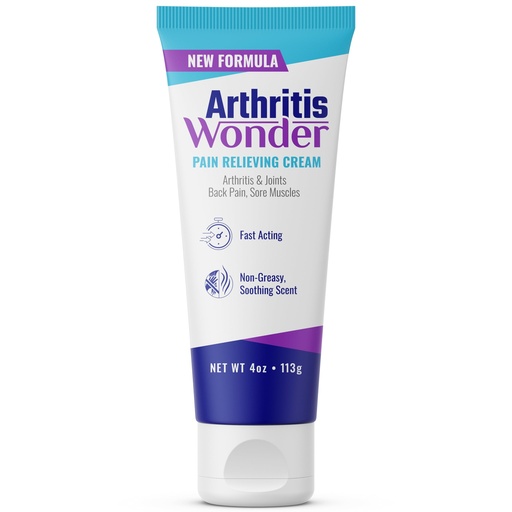 [BRSWGHYCCABBAHI2] Arthritis Wonder Pain Relief Cream, 4 oz – Soothing Relief for Joint, Muscle & Shoulder Pain in Hands, Knees, Feet & Wrists – Fast-Acting, Non-Greasy Formula with Natural Wogonin