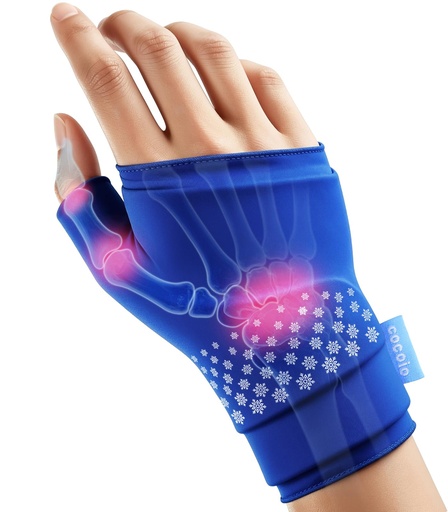 [BRSRGBQ7OYNBM3DZ] Thumb & Wrist Hot Cold Ice Pack Wrap, Fits Either Hand, Size M | 3D Thickened Reusable Gel Pad, Ergonomic Fit, Long Hot & Cold for Carpal Tunnel, Arthritis, Tendonitis, Post-Surgery