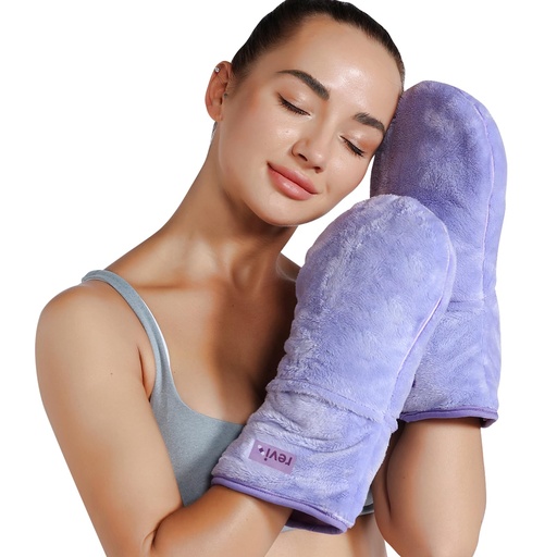 [BRSWYYDRDEBRACAU] REVIX Microwave Heating Mittens for Hands, Moist Heat Hand Warmers, Purple | Microwavable Flaxseed Fill, Reusable Moist Heat, Hot & Cold Hand Muff, Daily Warmth, Hand Warmer Mittens, 1 Pair