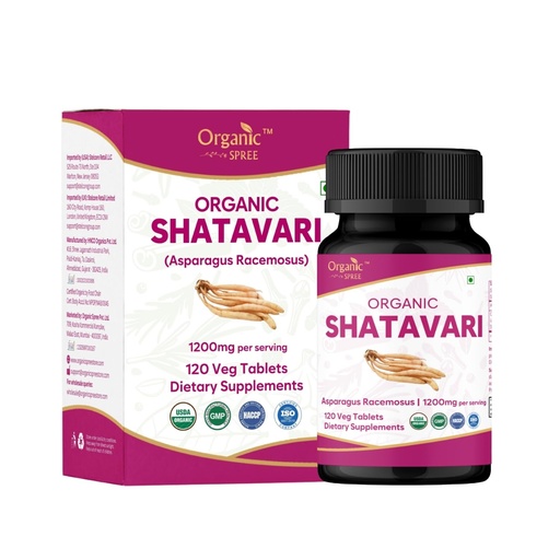 [BRSRAEICOV5ROD35] ORGANIC SPREE Shatavari 120 Tablets | Asparagus Racemosus (Shatavari) | USDA Organic Certified | Supports Women’s Health and Immune System* | Dietary Supplement 120tab