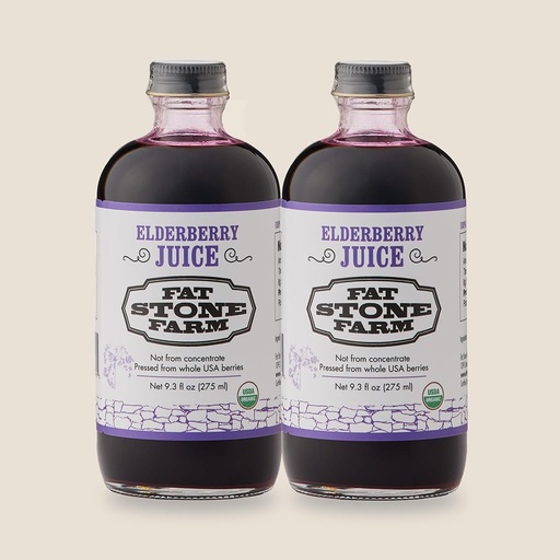 [BRSW2ZYNBYCBECQ3] Organic Elderberry Juice 2X 9.3 fl. oz (New)