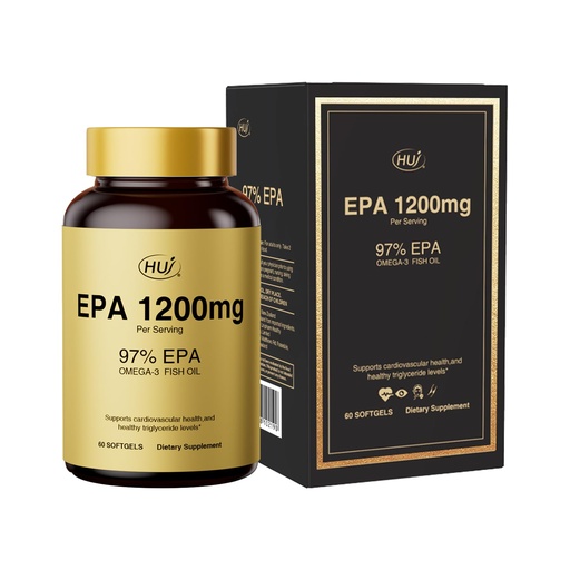 [BRSRE2QYA4MWYCL5] HUJ 97% EPA Omega-3 Fish Oil - 1200mg EPA Fish Oil, Wild-Caught, Sustainably Sourced - Suppprts Cardiovascular Health & Healthy Triglyceride lewels* - 60 Softgels