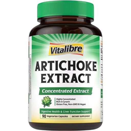 [BRSREAQKBB7GYF3B] Artichoke Extract, 600 mg of Artichoke Leaf Extract, Non-GMO, No Gluten, for Digestive Health & Liver Function, 90 Capsules