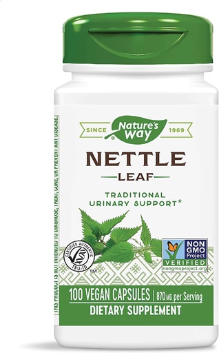 [BRSWIYYMOJ7QIET6] Nature's Way Nettle Leaf 435 mg, TRU-ID Certified, Non-GMO Project, Vegetarian, 100 Count (Pack of 4)