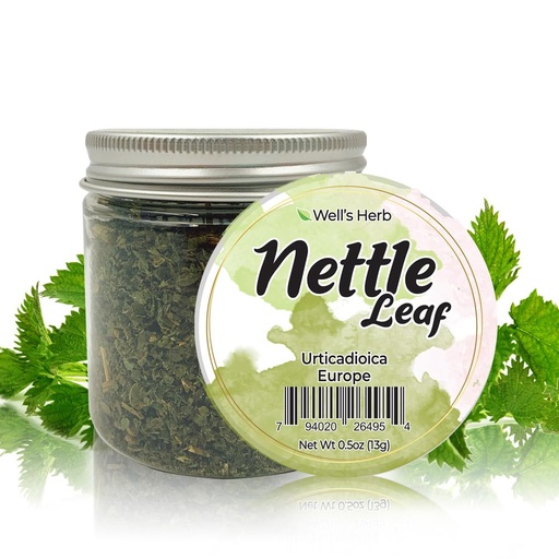 [BRSWYGD4A5YAYDQ4] Well's Oil Dried Nettle Leaf Herb, 0.5 oz, for Hair & Skin Care, 100% Pure Natural Ingredients, Ideal for DIY