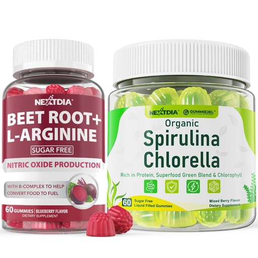 [BRSREGTYCMPGYYIU] Organic Spirulina Chlorella Gummies 1 Pack + Beet Root Gummies 2 Pack