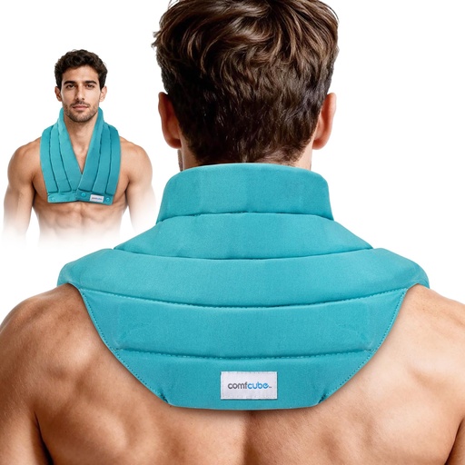 [BRSRMAQCCUDQO3AZ] Neck Ice Pack Wrap for Cervical Pain, 2 Hours Long Lasting Cold | Ice Pack for Neck Shoulders Cooling, FSA Eligible, Flexible Cold Pack for Hot Weather, Hot Flashes, Surgery, Swelling