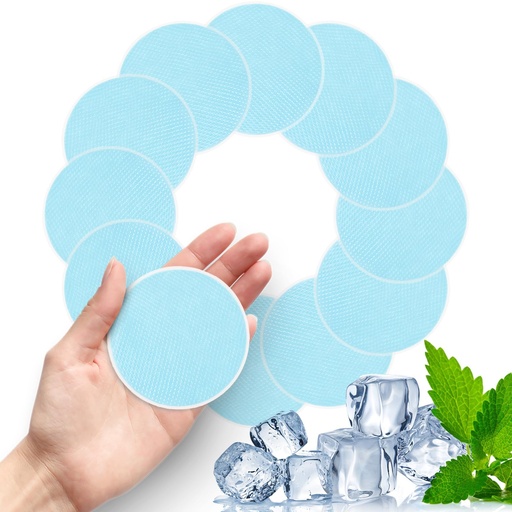 [BRSRGHD2OAHQK3LV] TrelaCo 24 Sheets Round Cooling Patches for Instant Relief from Heat Workouts Hot Flashes Hydrogel Patches Cooling Relief During Mild to Moderately Strenuous Activities