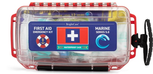 [BRSREZT4CEJRADLG] Marine Waterproof First Aid Kit for Boat, Kayak, Sailing & Beach | Floating Hard Case, Emergency Medical Supplies, Survival Gear & Safety Essentials