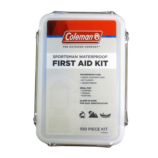 [BRSWIEAACECAG3I3] Coleman Sportsman Waterproof First Aid Kit - 100 Pieces White