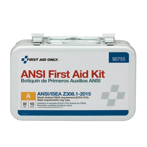 [BRSWKFTYCYHRWCL4] First Aid Only 90755 ANSI A 2015 and OSHA Compliant First Aid Kit, 10-Person Emergency First Aid Kit for Business, Home, Car, and Worksites, 71 Pieces