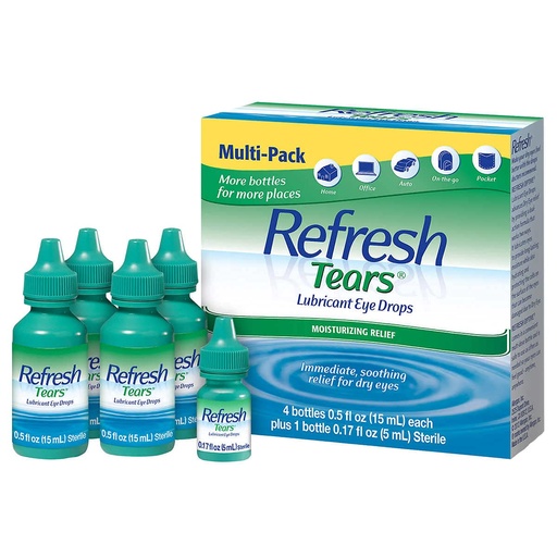 [BRSWGZYTCR7GCGYZ] Refresh Tears Lubricant eye drops 4x15 ml, 1x5 ml