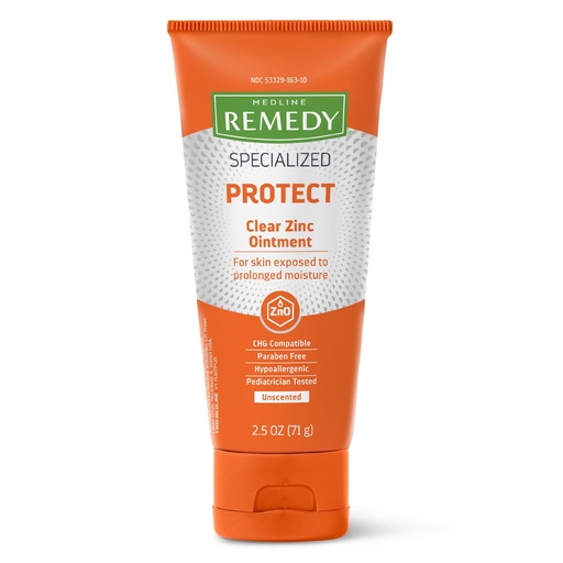 [BRSWGBAOBMOQOEY7] Medline Remedy Specialized Clear Zinc Oxide Ointment (2.5 oz Tube), Unscented, Transparent Protectant, Incontinence Care, Diaper Rash, Wetness Protection, Soothing, Hypoallergenic, Adults, Children