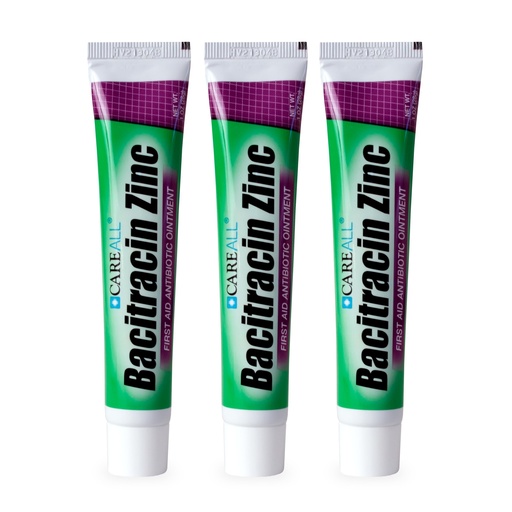 [BRSWYHT2OQNRMYDP] CareAll Bacitracin Antibiotic Zinc Ointment 1oz (3 Pack). First Aid Ointment to Prevent and Heal Infections for Minor cuts, Scrapes and Burns.