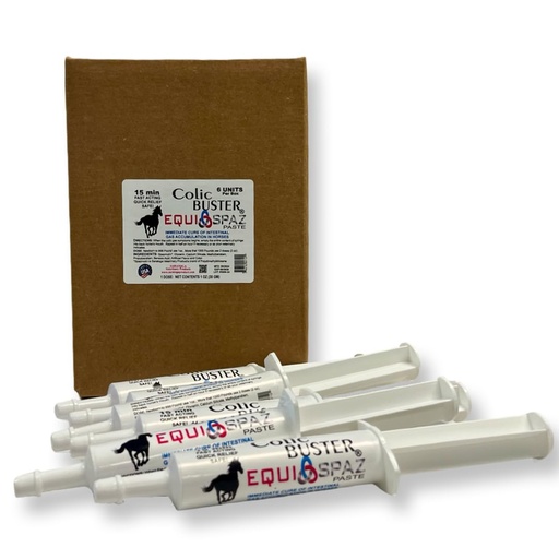[BRSRAGANBACBGDL3] Equi Spaz Colic Buster Horse Relief 15 Minute Natural Gas Spasmodic Support | Fast Acting Colic Relief for Horses Equispaz Colic Buster Oral Equine Digestive Comfort Syringe First Aid Kit Horse (6 Pack)