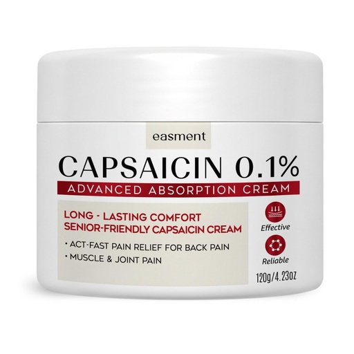 [BRSRY2Q6CQNB4E3V] Capsaicin Pain Relief Cream – Topical & Muscle Pain Relief for Joint, Nerve & Back Pain – Medicated Pain Cream with Capsaicin 0.1% – Arnica, Aloe & Chamomile, 4.23 Fl Oz