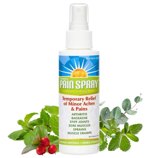 [BRSWIZTQCRYQC2LO] Premiere's Pain Spray All-Natural Menthol & Peppermint Oil Herbal Blend for Joint and Nerve Pain, Muscle Soreness, Sprains, Cramps, Sports Injuries, Back Pain & Neck Shoulder Aches - One Pack