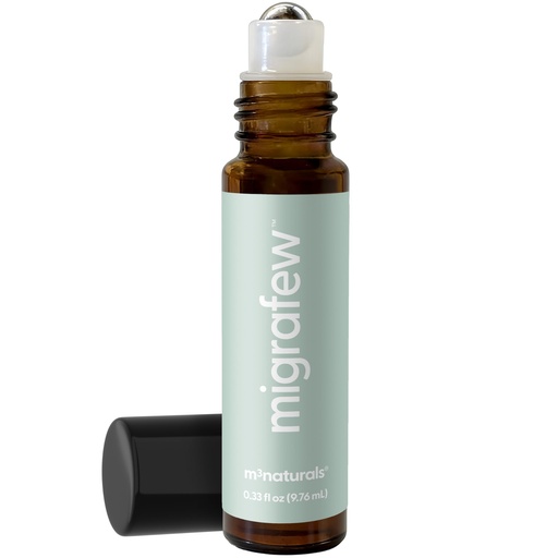 [BRSRAAYYDMNQ423L] MigraFew Aromatherapy Migraine Roll On with Cooling Roller 0.33 fl oz by M3 | Made with Peppermint, Spearmint & Lavender Essential Oils for Head Tension & Pressur