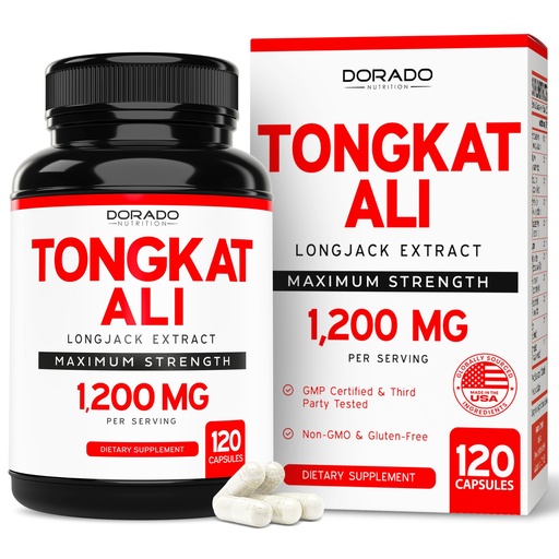 [BRSWYAY7BEFBYYDF] Tongkat Ali For Men (Longjack) Eurycoma Longifolia Extract 1200mg Per Serving, 120 Capsules - Longjack Tongkat Ali for Men's Health & Vitality Support - Third Party Tested, USA Made & Non-GMO