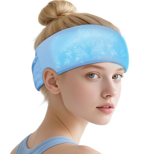 [BRSRAAQ6BUPWCGTA] NEWGO Head Ice Pack Wrap, Reusable Gel Ice Pack for Migraine | Hot and Cold Therapy, Ice Wrap for Headache, Hangover, Stress & Tension Soothing Relief